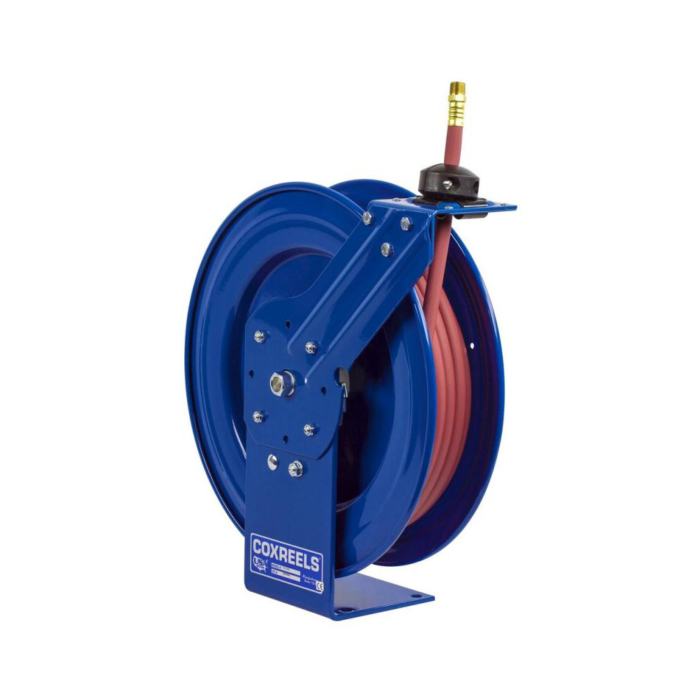 CoxReels Hose Reel with Hose: 3/8" ID Hose x 25', Spring Retractable - P-LP-325-HV
