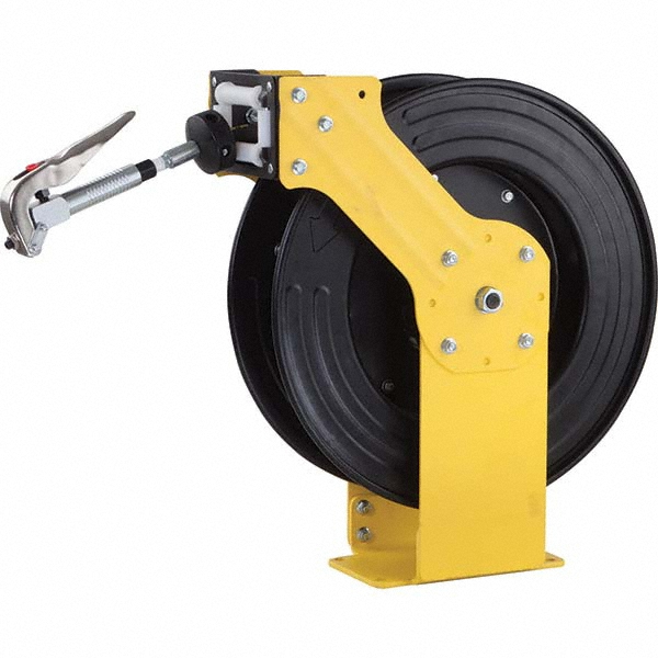 PRO-LUBE Hose Reel with Hose: 1/4" ID Hose x 50', Spring Retractable - HRGRS15M14N-APG
