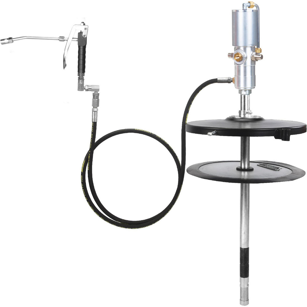 PRO-LUBE Hose Reel with Hose: 1/4" ID Hose x 50', Spring Retractable - HRGRS15M14N-APG