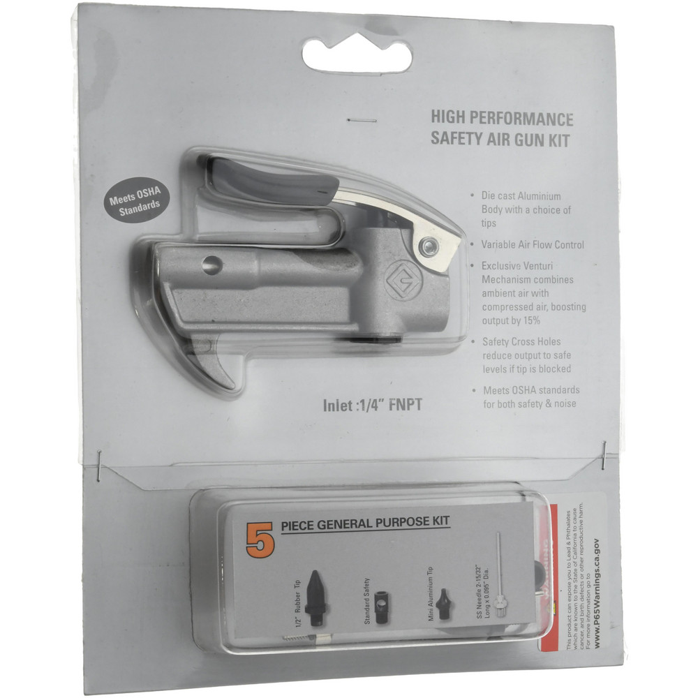 Value Collection 5 Piece Aluminum Body Air Gun Kit - 4010952520