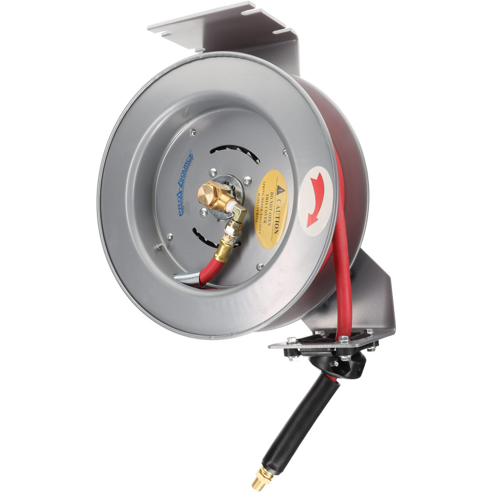 PRO-SOURCE Hose Reel with Hose: 3/8" ID Hose x 50', Spring Retractable - 2830035010PRO