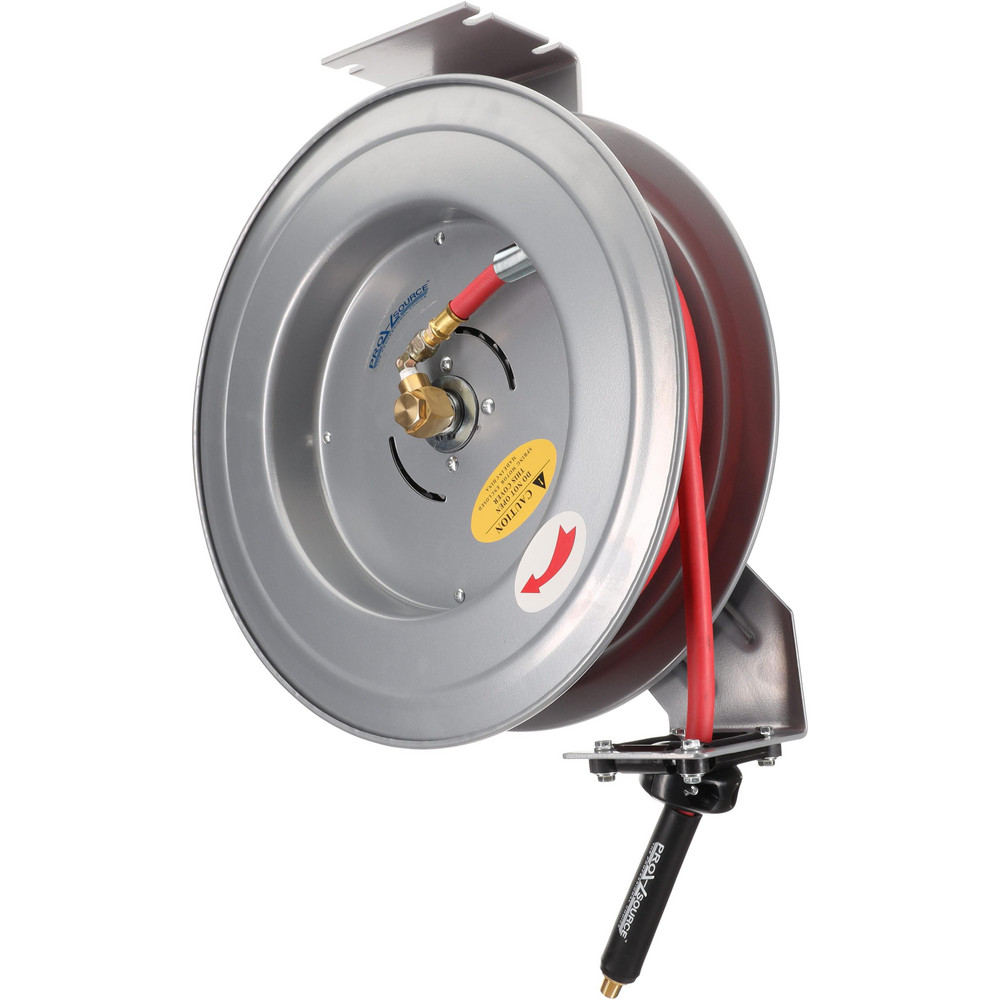 PRO-SOURCE Hose Reel with Hose: 3/8" ID Hose x 50', Spring Retractable - 2830035010PRO