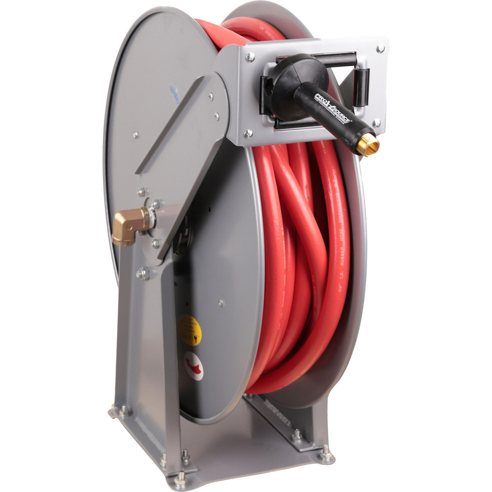 PRO-SOURCE Hose Reel with Hose: 3/8" ID Hose x 50', Spring Retractable - 2830035010PRO