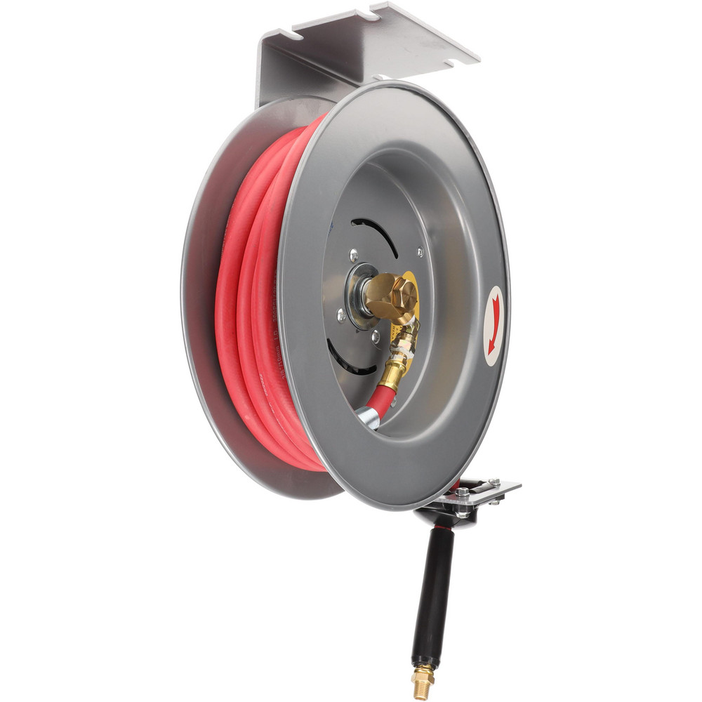 PRO-SOURCE Hose Reel with Hose: 3/8" ID Hose x 25', Spring Retractable - 2830033510PRO