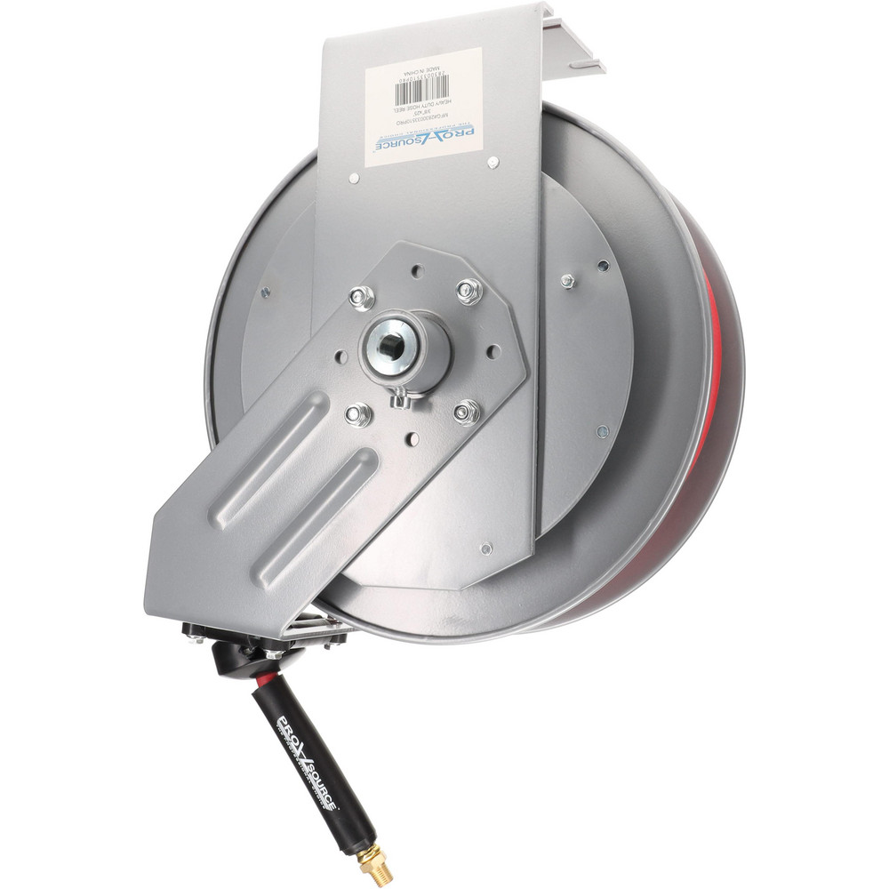 PRO-SOURCE Hose Reel with Hose: 3/8" ID Hose x 25', Spring Retractable - 2830033510PRO