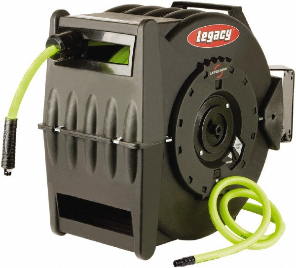 Legacy Hose Reel with Hose: 3/8" ID Hose x 50', Spring Retractable - L8305FZ
