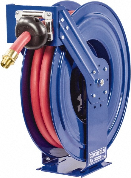 CoxReels Hose Reel with Hose: 3/4" ID Hose x 50', Spring Retractable - TSHF-N-550