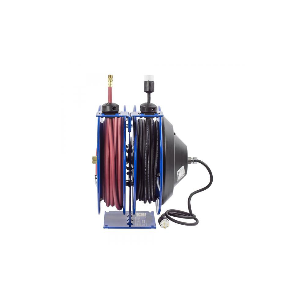 CoxReels Hose Reel with Hose: 3/8" ID Hose x 50', Spring Retractable - C-L350-5012-B