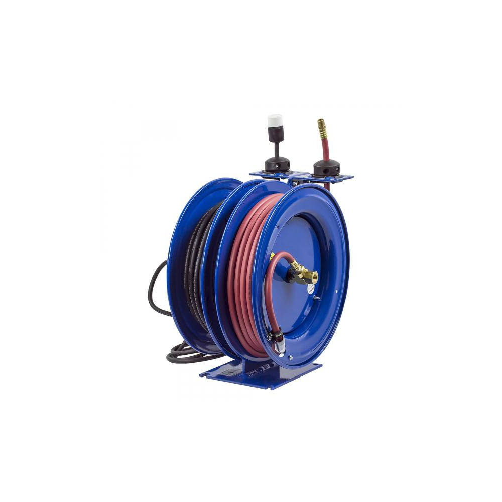 CoxReels Hose Reel with Hose: 3/8" ID Hose x 50', Spring Retractable - C-L350-5012-B