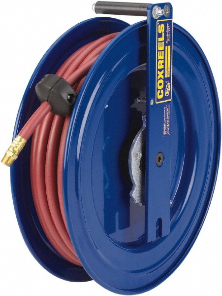 CoxReels Hose Reel with Hose: 3/8" ID Hose x 50', Spring Retractable - EZ-SR17-L350
