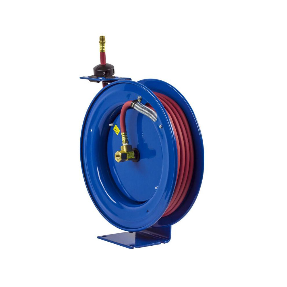 CoxReels Hose Reel with Hose: 3/8" ID Hose x 30', Spring Retractable - P-LP-330
