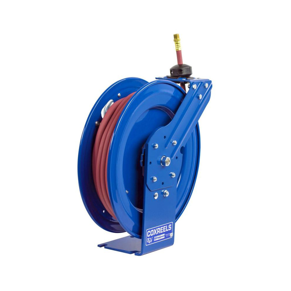 CoxReels Hose Reel with Hose: 1/4" ID Hose x 50', Spring Retractable - P-LP-150