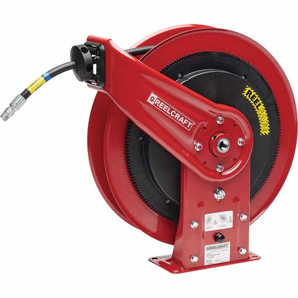 Reelcraft Hose Reel with Hose: 3/8" ID Hose x 50', Spring Retractable - RS7650 OMP