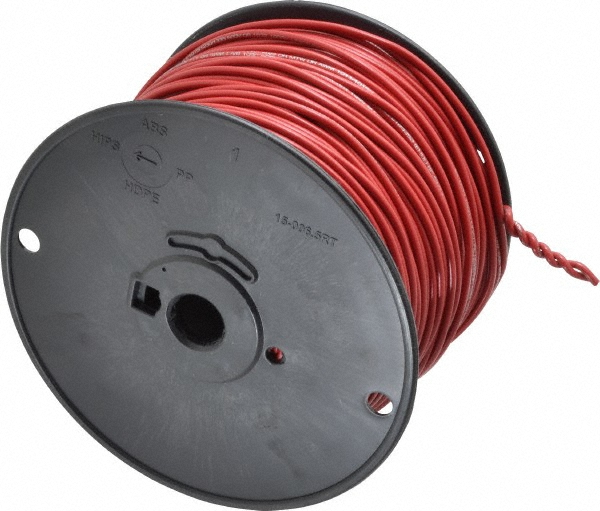 Southwire Machine Tool Wire: 18 AWG, Pink, 500' Long, Polyvinylchloride, 0.108" OD - 411010511