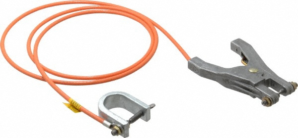 Hubbell Workplace Solutions 19 AWG, 5 Ft., Hand Clamp, Terminal, Grounding Cable with Clamps - GCSI-HE-05