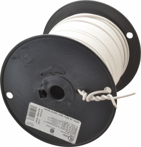 Southwire Machine Tool Wire: 6 AWG, Black, 500' Long, Polyvinylchloride, 0.314" OD - 411100508