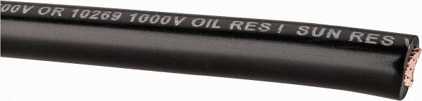 Southwire Machine Tool Wire: 6 AWG, Black, 500' Long, Polyvinylchloride, 0.314" OD - 411100508