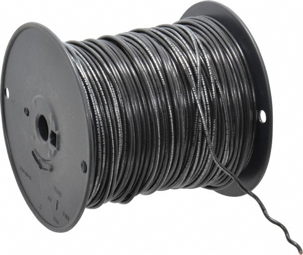 Southwire Machine Tool Wire: 6 AWG, Black, 500' Long, Polyvinylchloride, 0.314" OD - 411100508