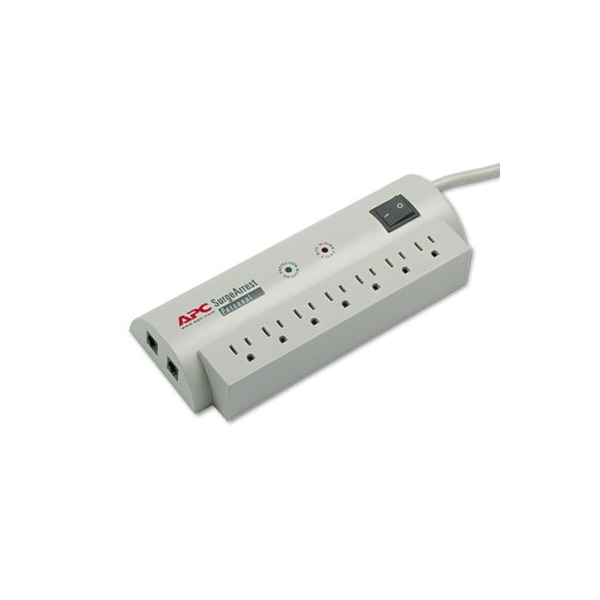 Apc APC, Surgearrest Personal Power Surge Protector, 7 Outlets, 6 Ft Cord, 240 Joules - PER7T