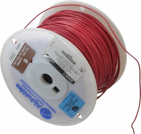 Alpha Wire 18 AWG, 1 Strand, 305 m OAL, Tinned Copper Hook Up Wire - 3055/1 RD001