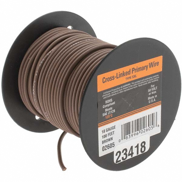 Alpha Wire 18 AWG, 1 Strand, 305 m OAL, Tinned Copper Hook Up Wire - 3055/1 RD001