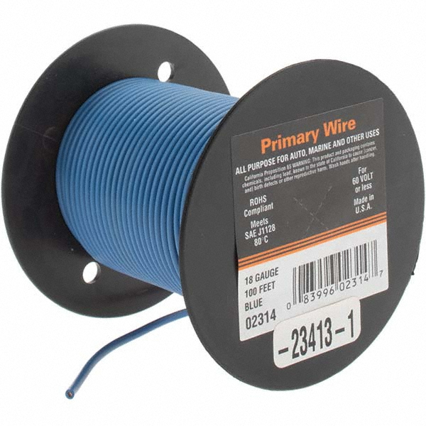 Alpha Wire 18 AWG, 1 Strand, 305 m OAL, Tinned Copper Hook Up Wire - 3055/1 RD001