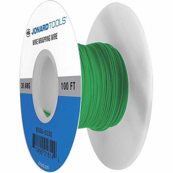 OK Industries 30 AWG, 1 Strand, 30.4 m OAL, Copper Hook Up Wire - R30G-0100