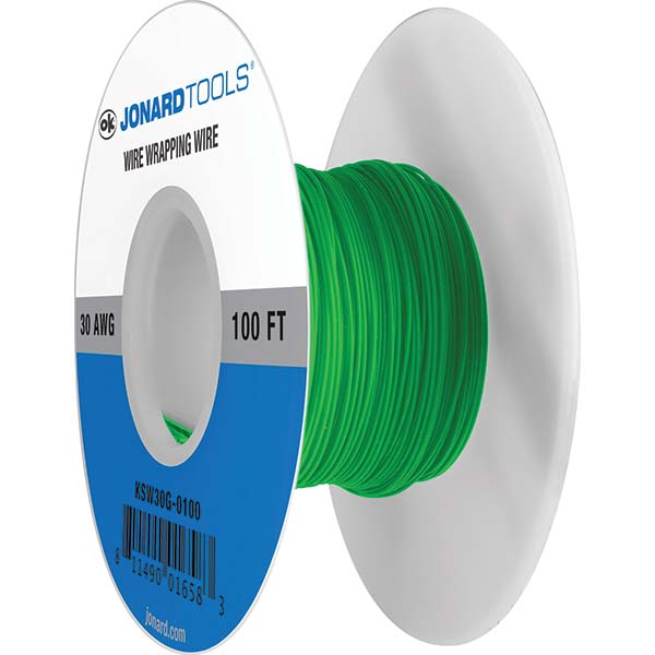 OK Industries 30 AWG, 1 Strand, 30.4 m OAL, Copper Hook Up Wire - R30G-0100