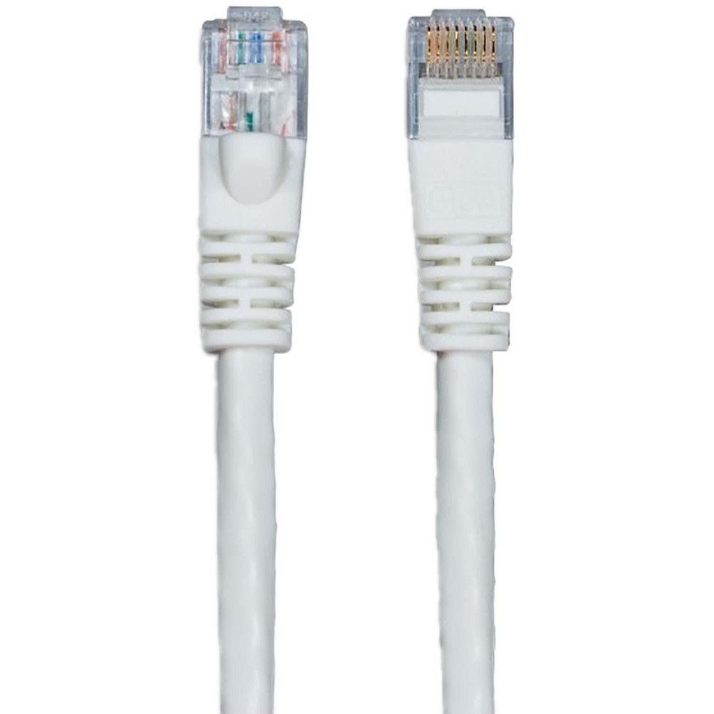 CompuCablePlusUSA Network & Ethernet Cable: Wire Type: Cat6; Wire Size: 24.000; Shield Type: Unshielded; Transmission Speed: 550 - MRJ-L6U-01WHI10