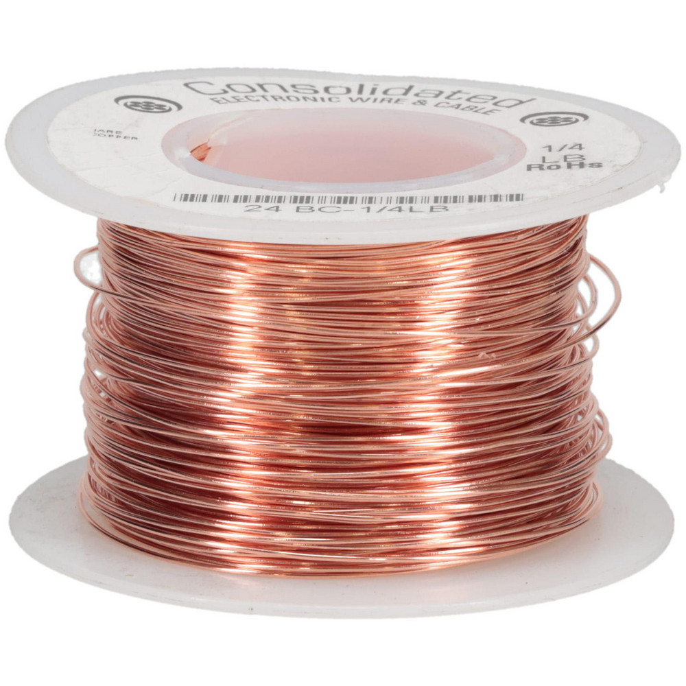 Made in USA 24 AWG, 0.0201" Dia, 201 Ft., Solid, Grounding Wire - 24 BC-1/4 LB