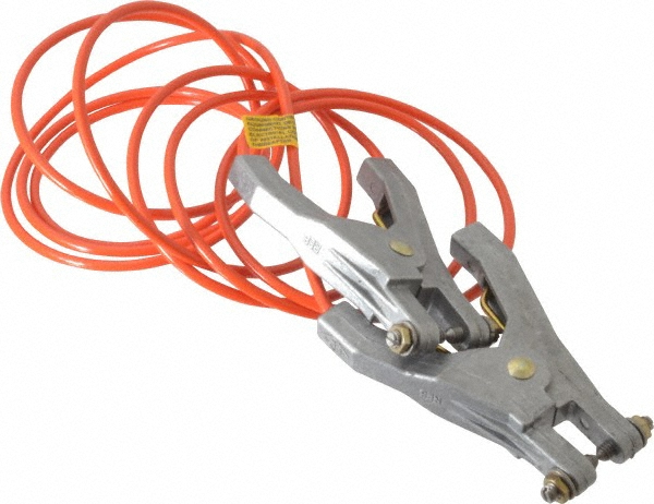 Hubbell Workplace Solutions 19 AWG, 10 Ft., Alligator Clip, Grounding Cable with Clamps - GCSP-AA-10