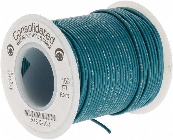 Made in USA 22 AWG, 7 Strand, 500' OAL, Tinned Copper Hook Up Wire - 818-6-500