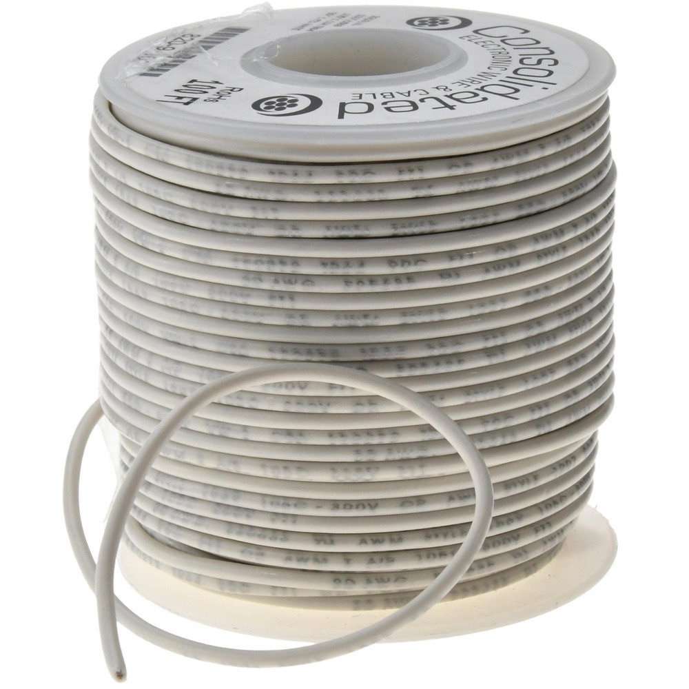 Made in USA 20 AWG, 10 Strand, 500' OAL, Tinned Copper Hook Up Wire - 820-2-500