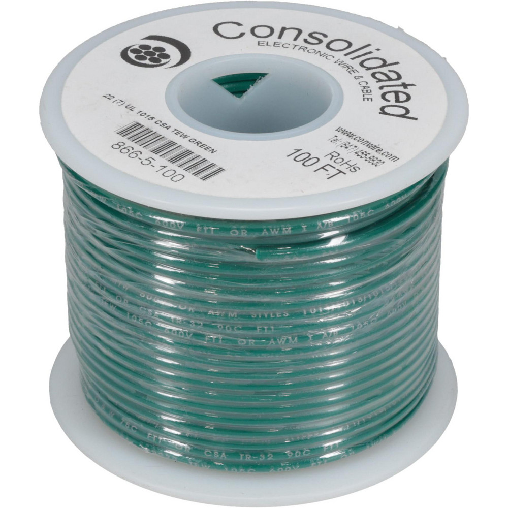 Alpha Wire 22 AWG, 7 Strand, 305 m OAL, Tinned Copper Hook Up Wire - 3051 GR001
