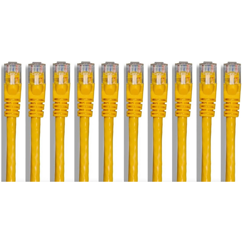 CompuCablePlusUSA Network & Ethernet Cable: Wire Type: Cat6; Wire Size: 24.000; Shield Type: Unshielded; Transmission Speed: 550 - MRJ-L6U-05YEL10