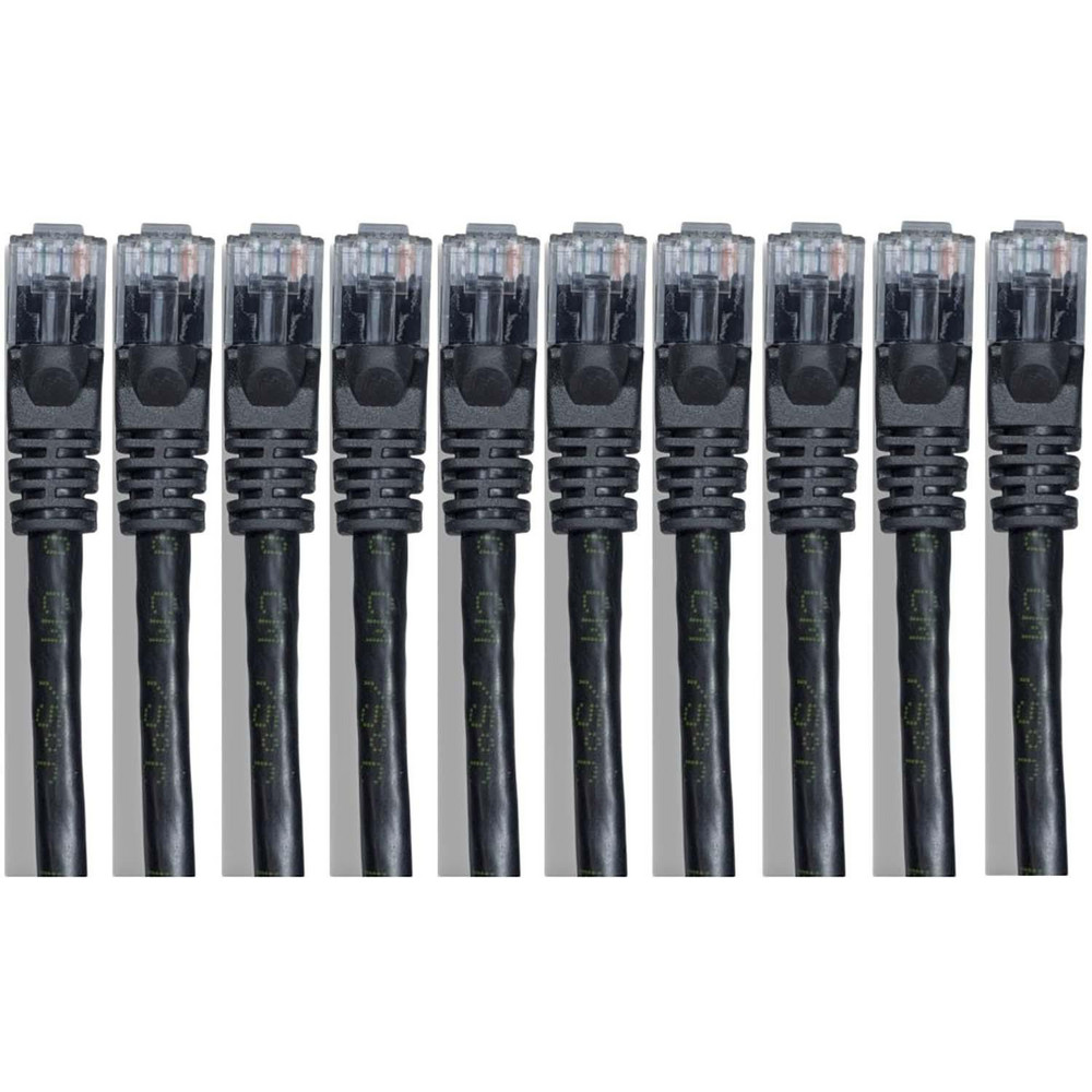 CompuCablePlusUSA Network & Ethernet Cable: Wire Type: Cat6; Wire Size: 24.000; Shield Type: Unshielded; Transmission Speed: 550 - MRJ-L6U-14BLK10