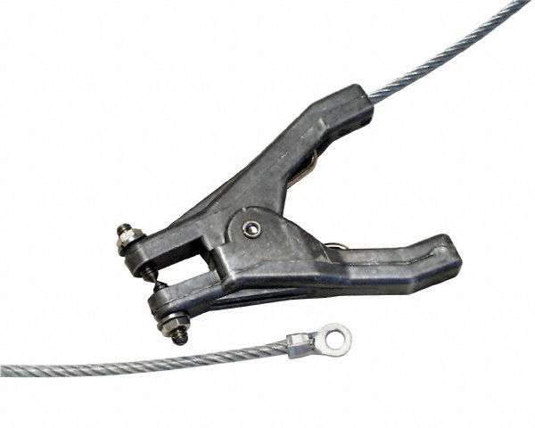 Hubbell Workplace Solutions 19 AWG, 3 Ft., Alligator Clip, Grounding Cable with Clamps - GCSI-AA-03