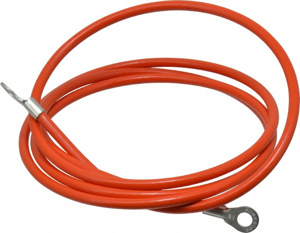 Hubbell Workplace Solutions 19 AWG, 10 Ft., Terminal, Grounding Cable with Clamps - GCSI-EE-10