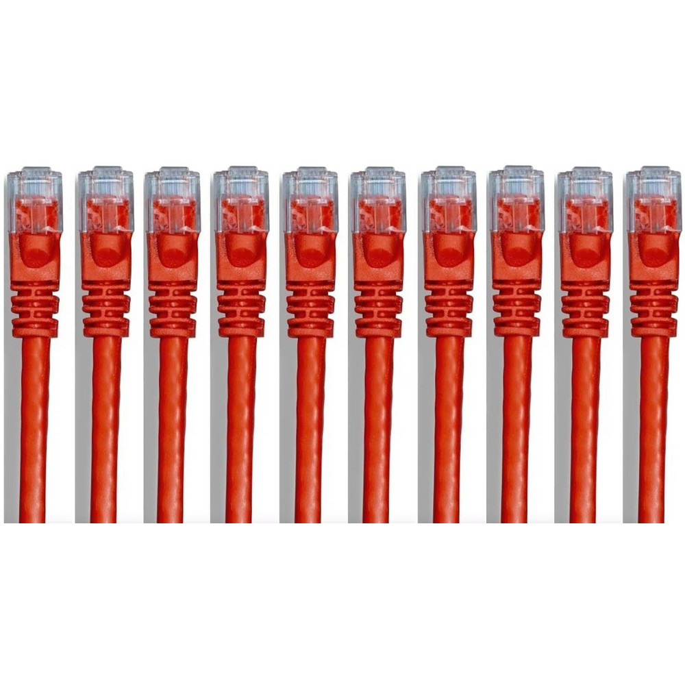 CompuCablePlusUSA Network & Ethernet Cable: Wire Type: Cat6; Wire Size: 24.000; Shield Type: Unshielded; Transmission Speed: 550 - MRJ-L6U-07RED10