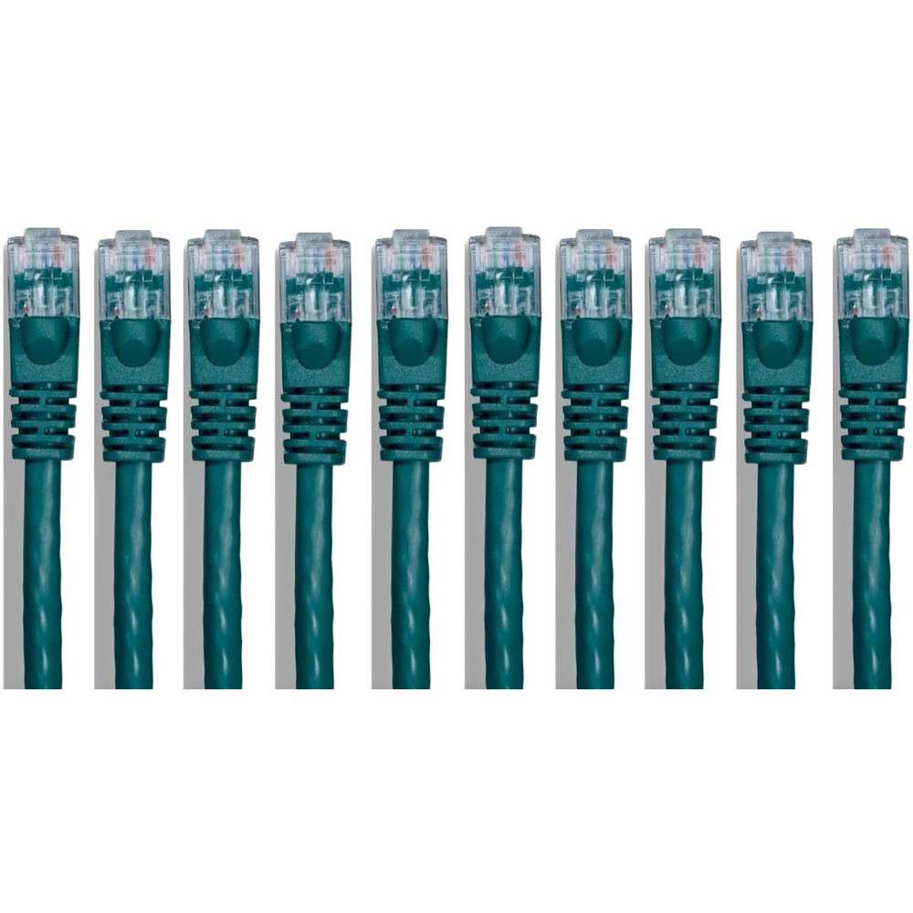 CompuCablePlusUSA Network & Ethernet Cable: Wire Type: Cat6; Wire Size: 24.000; Shield Type: Unshielded; Transmission Speed: 550 - MRJ-L6U-07GRE10