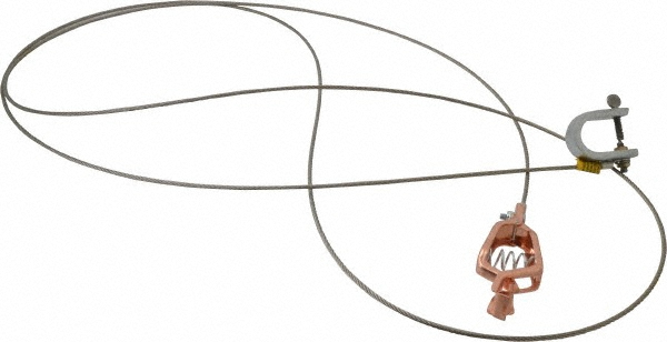 Hubbell Workplace Solutions 19 AWG, 10 Ft., Hand Clamp, Terminal, Grounding Cable with Clamps - GCSP-HE-10
