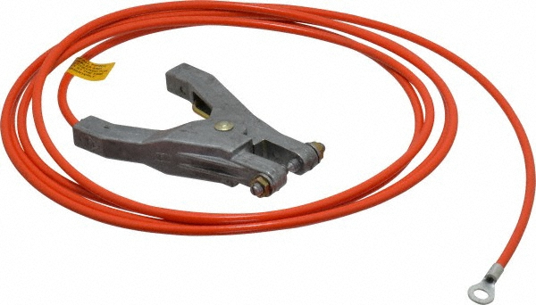 Hubbell Workplace Solutions 19 AWG, 3 Ft., Hand Clamp, Grounding Cable with Clamps - GCSP-HH-03