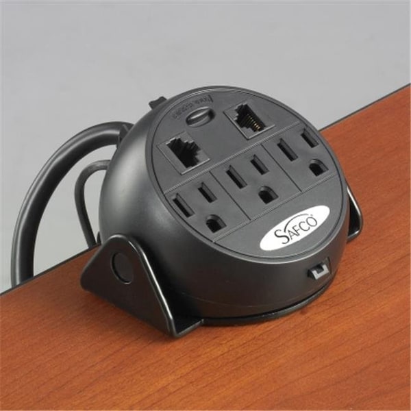 Safco Safco 2059BL Power Module  3 Outlets  2 RJ-45 Ports  8' Cord - 2059BL