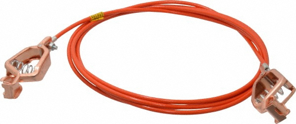 Hubbell Workplace Solutions 19 AWG, 10 Ft., Alligator Clip, C-Clamp, Grounding Cable with Clamps - GCSI-AC-10
