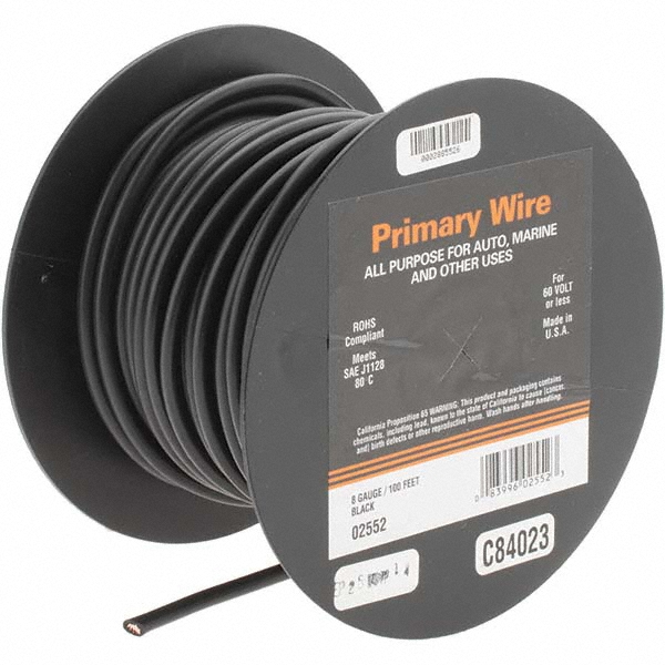 EastPenn 8 AWG, 100' OAL, Hook Up Wire - KP83738