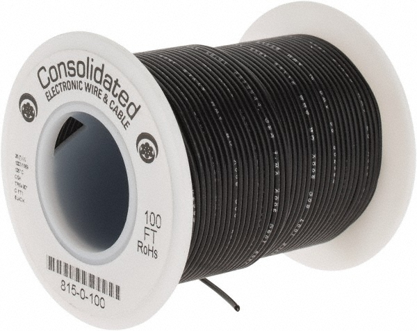 Made in USA 26 AWG, 7 Strand, 500' OAL, Tinned Copper Hook Up Wire - 815-5-500
