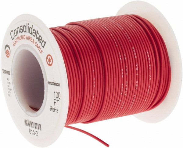 Made in USA 26 AWG, 7 Strand, 500' OAL, Tinned Copper Hook Up Wire - 815-6-500