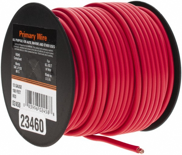 EastPenn 12 AWG, 100' OAL, Hook Up Wire - -23462-1