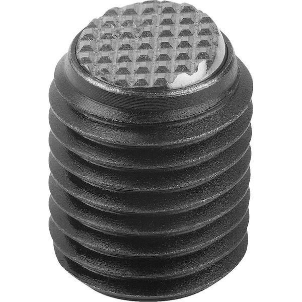 Kipp Ball-End Thrust Screw Without Head, Form:F Steel Ball Diamond Grip, M16, L=50 - K0383.41650