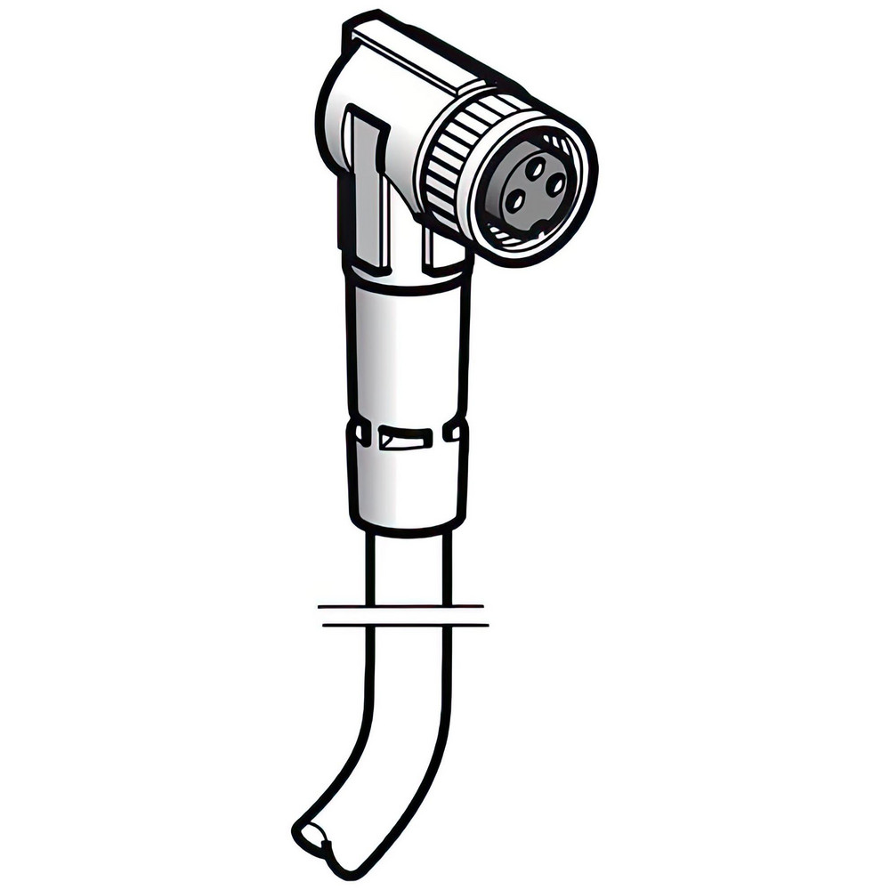Telemecanique Sensors 4 Amp, M8 3 Pin Elbowed Female Cordset Sensor and Receptacle - XZCP0866L2